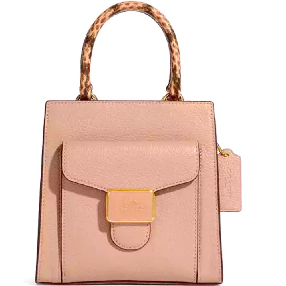 Coach Pink Mini Pepper Crossbody Pebble and Embossed Leather NWT